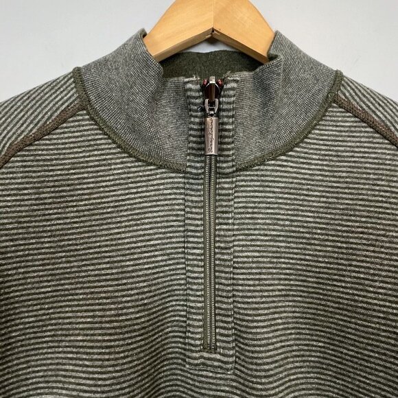 Tommy Bahama Quarter Zip Pullover Sweatshirt Mens XL Green Reversible - Picture 6 of 12